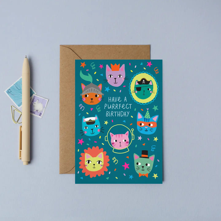 Party Cats Kids Birthday Card