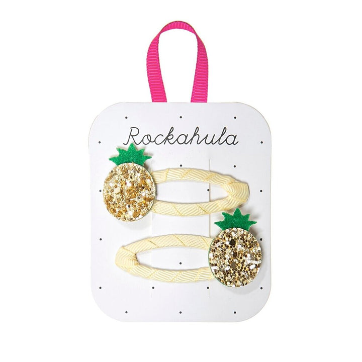 PINEAPPLE GLITTER HAIR CLIPS