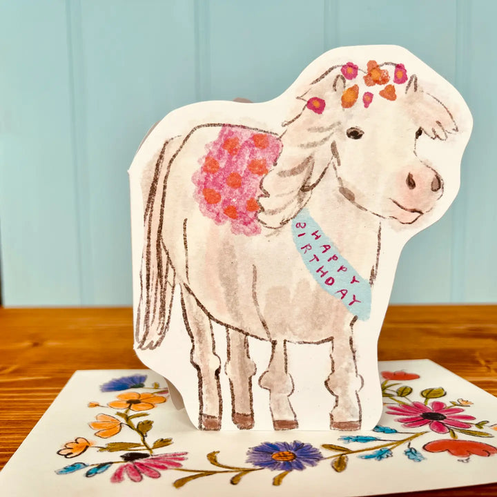 Floral Birthday Pony Card