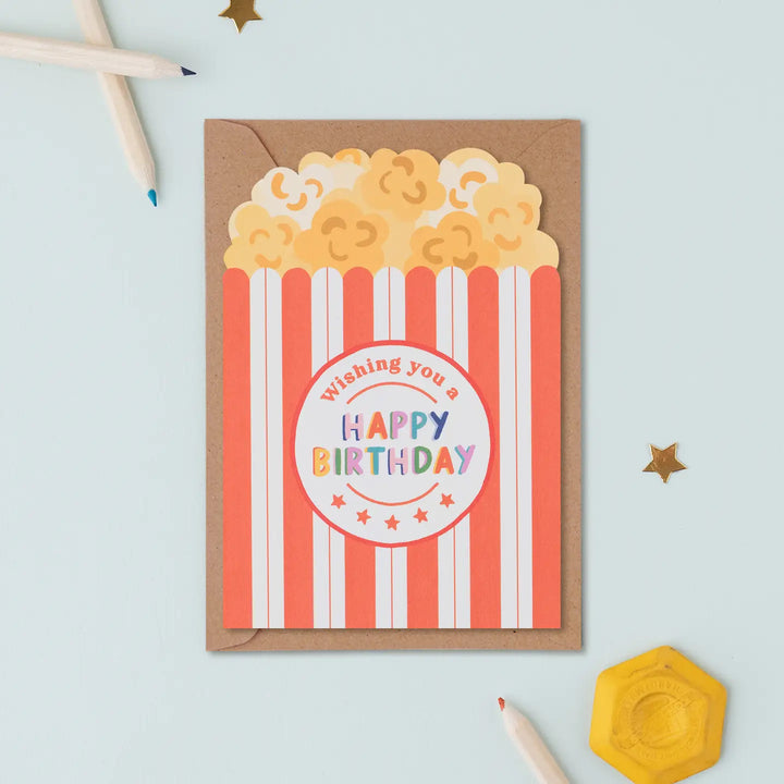 Popcorn Birthday Card