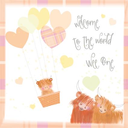 Welcome to the World Wee One Scottish New Baby Card