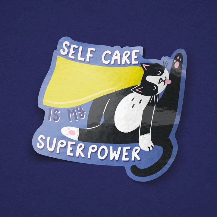 Self Care Is My Superpower - Colourful Vinyl Sticker