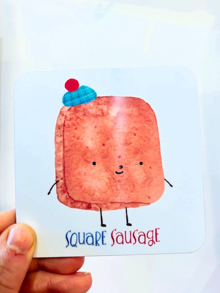 Square Sausage Scottish Coaster