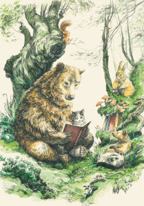 Woodland Storytime Blank Card