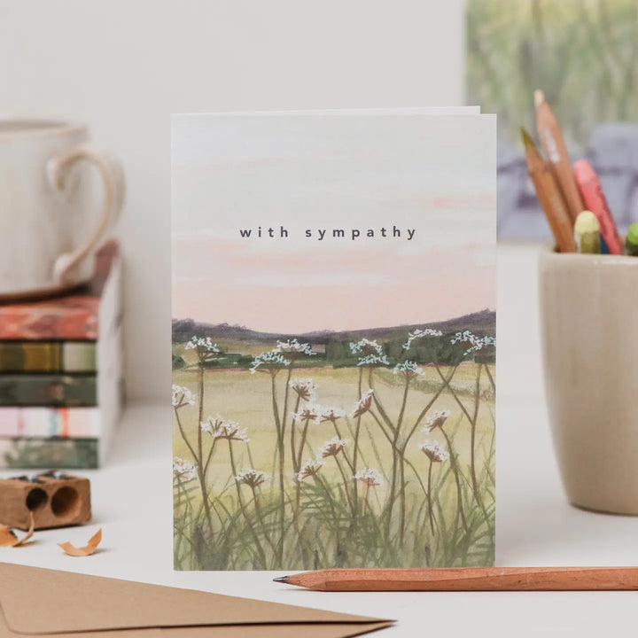 Sunset Landscape Sympathy Card