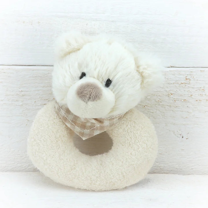 Cuddly Soft Brown Bunny Baby Bear Rattle