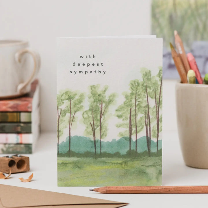 Hedgerow Trees Sympathy Card