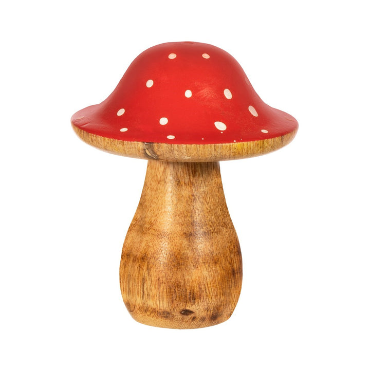 Wooden Toadstool Standing Decoration