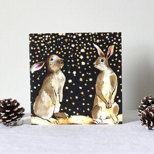 Snow Bunnies Anna Wright Christmas Card