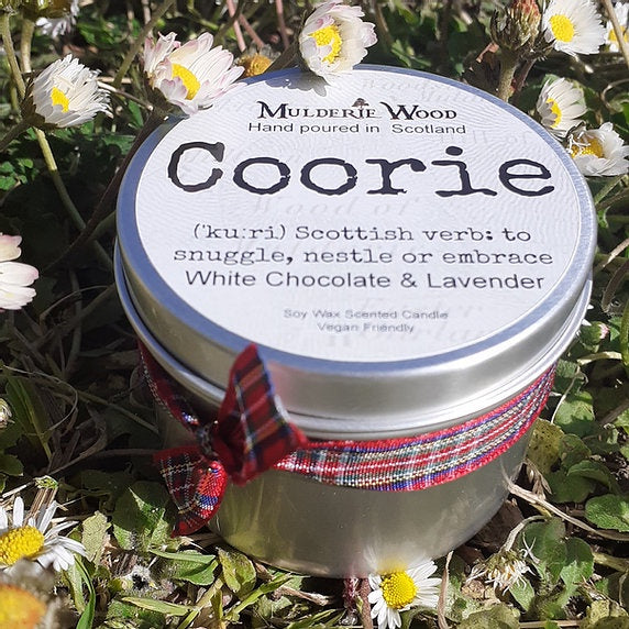 Coorie Snuggle Soothing Scots Lavender and Chocolate Soy Wax Candle