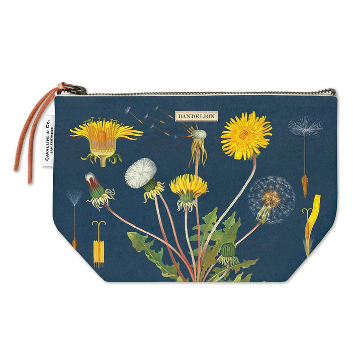 Dandelion Botanical Print Zip Pouch