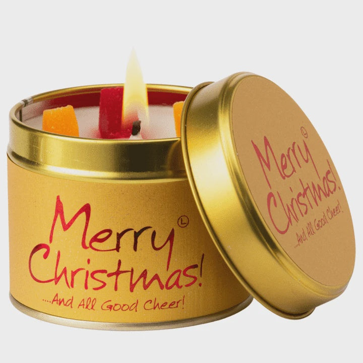 Merry Christmas Tin Candle