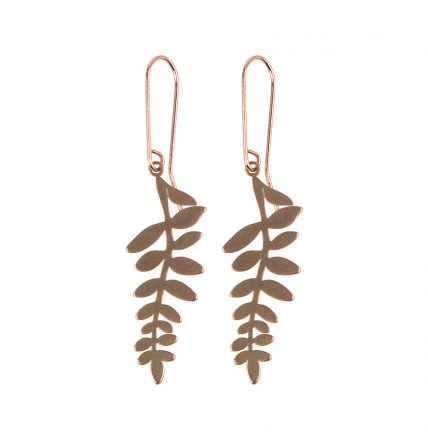 Marceline Gold Dangle Leaf Earrings