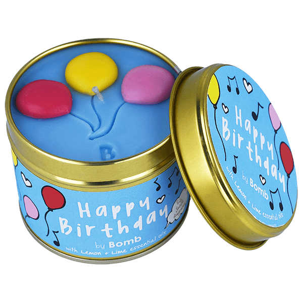 Happy Birthday Scented Tin Candle