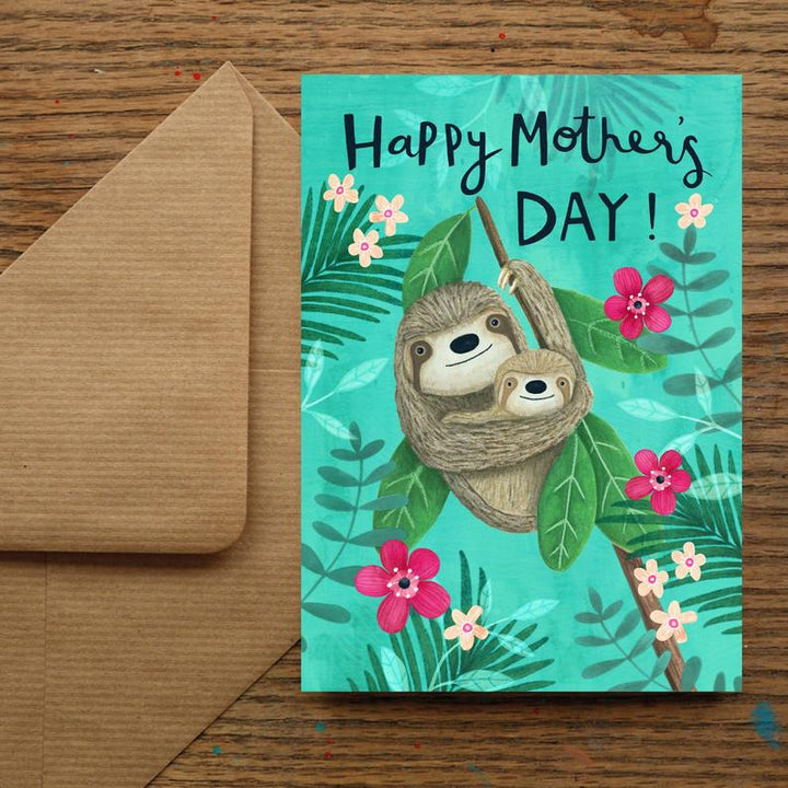 Mum & Baby Sloth Mothers Day Card
