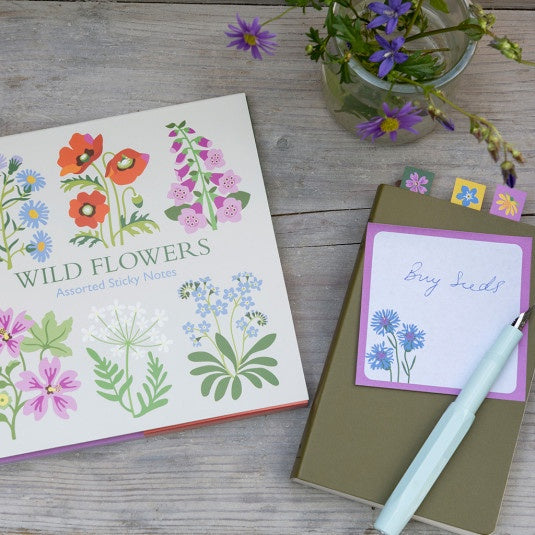 Wild Flowers Sticky Notes Set