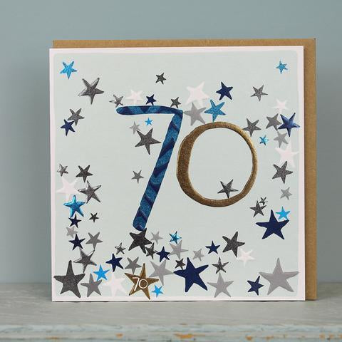 70th Birthday Stars Card