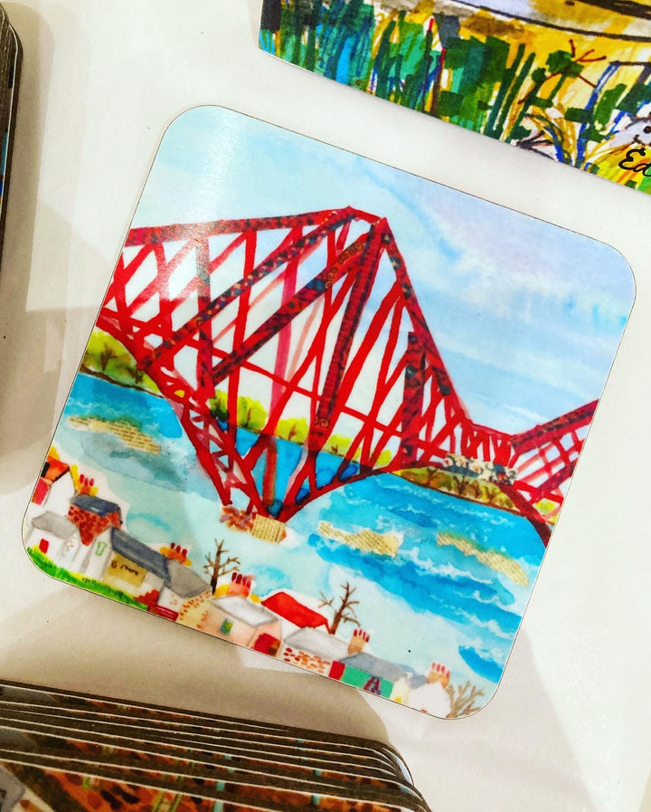 Forth Rail Bridge Edinburgh Print Coaster