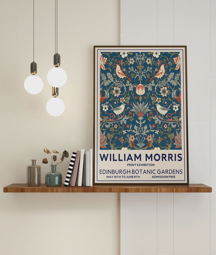 William Morris, Edinburgh, Strawberry Thief, Bird A4 Art Print