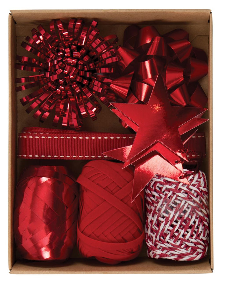 Christmas Wrapping Accessory Box Red