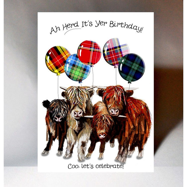 Ah Herd It's Yer Birthday Coo Let's Celebrate Card