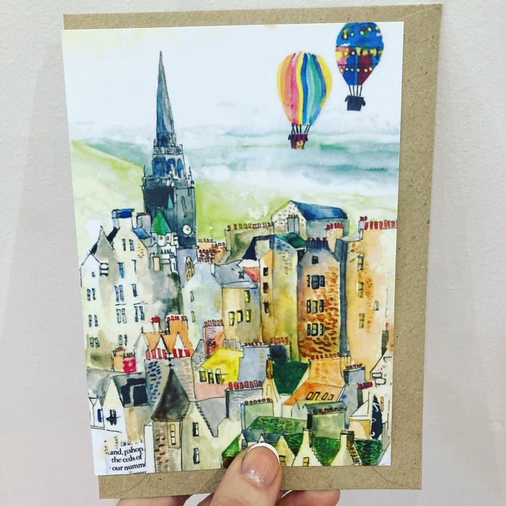 Balloons Over Edinburgh Card
