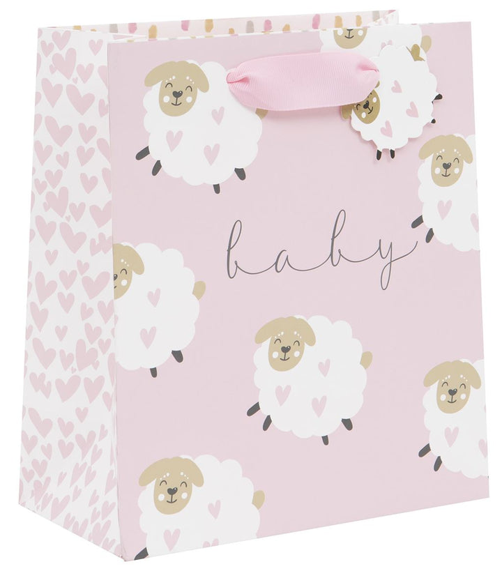 Baby Lamb Medium Gift Bag Pink