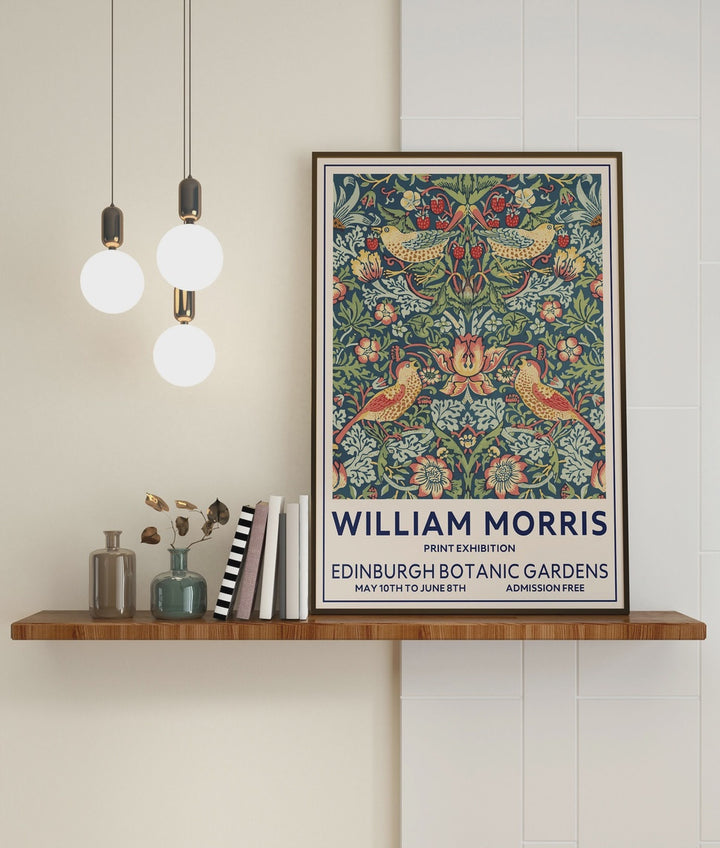 William Morris, Edinburgh Botanic Bird A4 Art Print