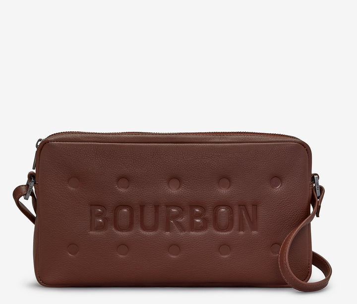 Bourbon Biscuit Leather Cross Body Bag