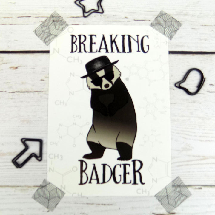 Breaking Badger Postcard