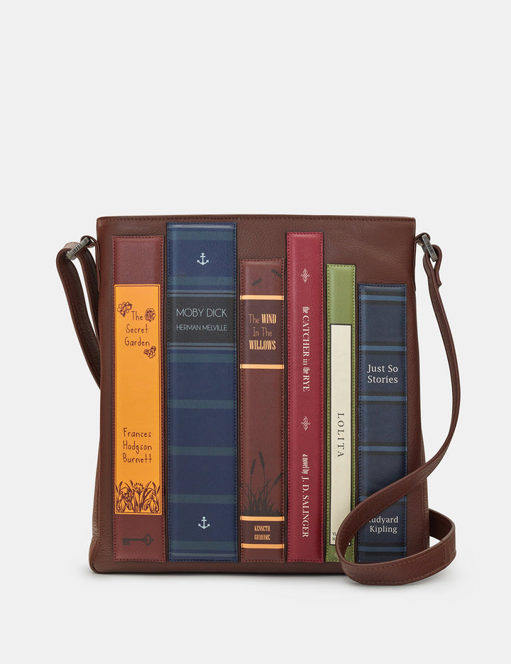 Bookworm Brown Leather Bryant Cross Body Bag