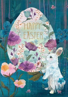 Happy Easter Botanical Bunny Card