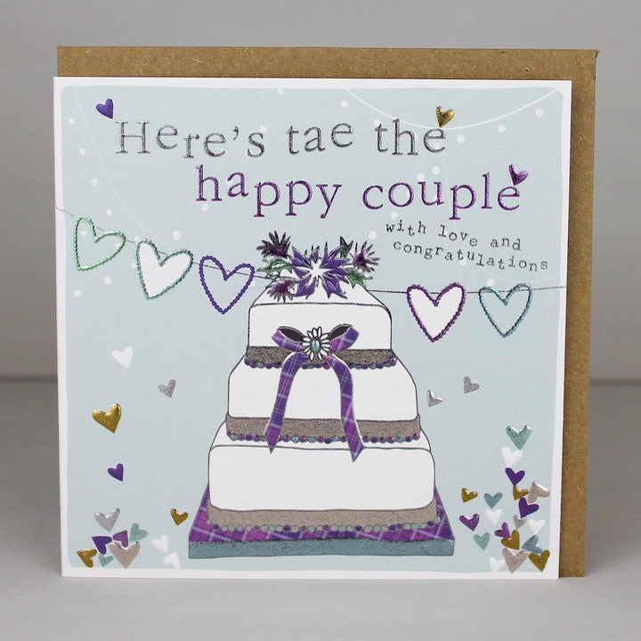 Tae The Happy Couple Scottish Wedding Card