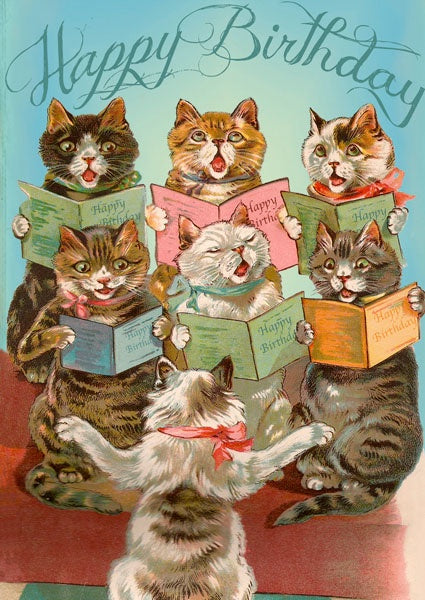 The Cat's Chorus Birthday Card