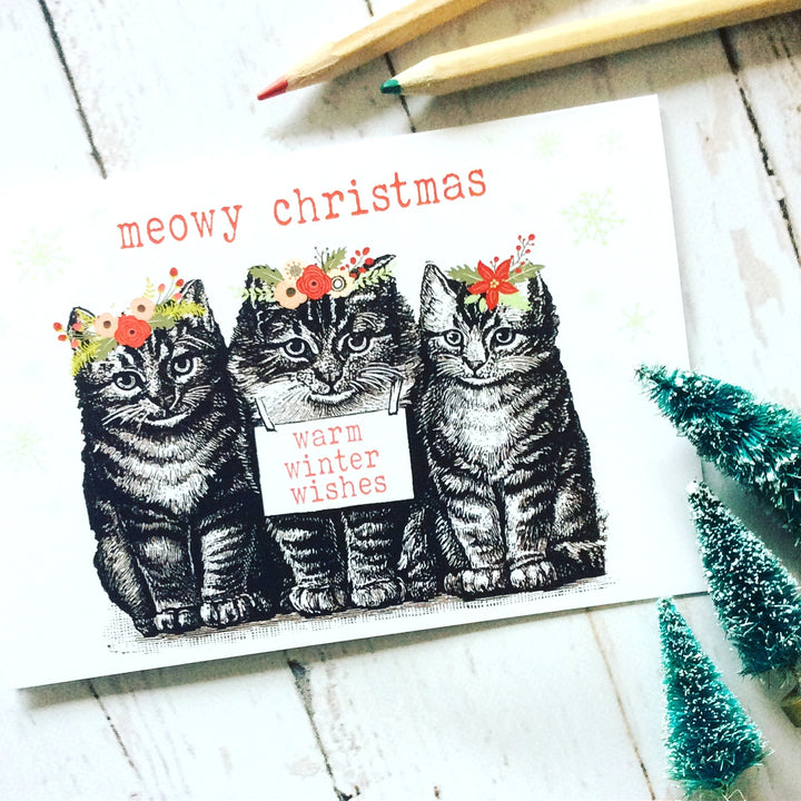Meowy Christmas Cats Christmas Card