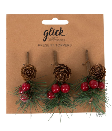 Christmas Sprigs Festive Present Toppers