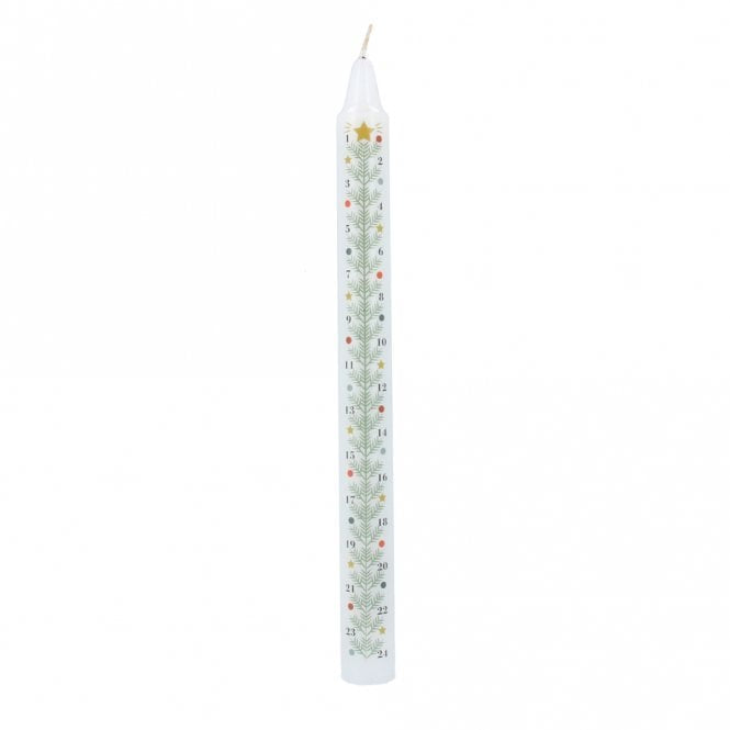 Christmas Tree Taper Advent Countdown Candle