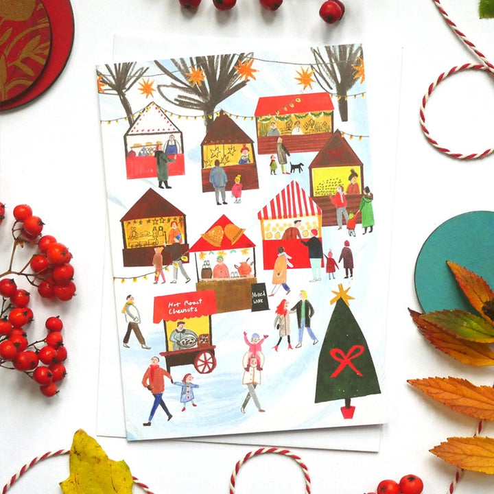 Festive Market Christmas Card