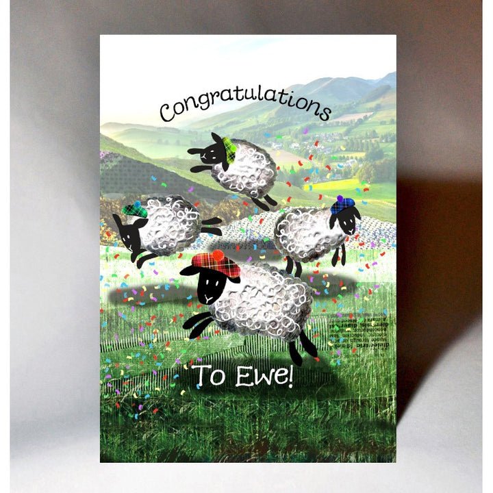Congratulations to You Scottish Sheep Congrats Card