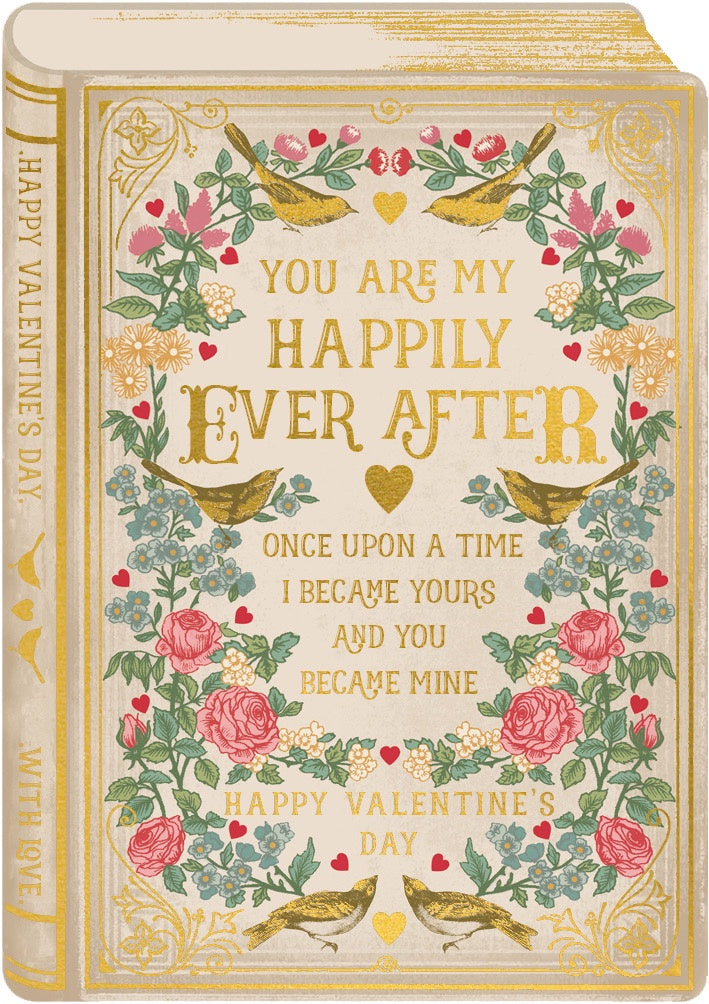 HAPPILY EVER AFTER STORY BOOK VALENTINES CARD