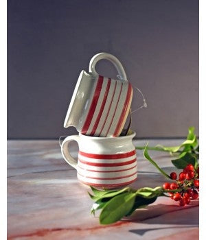 Red Stripes Ceramic Mini Mug