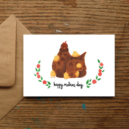 Mother Hen Mothers Day Card