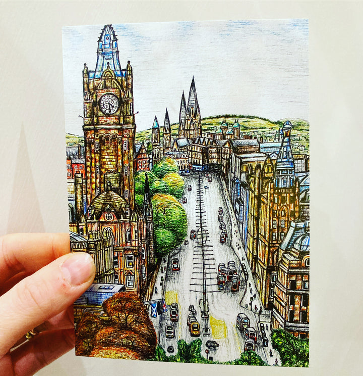 Princes Street Edinburgh Postcard