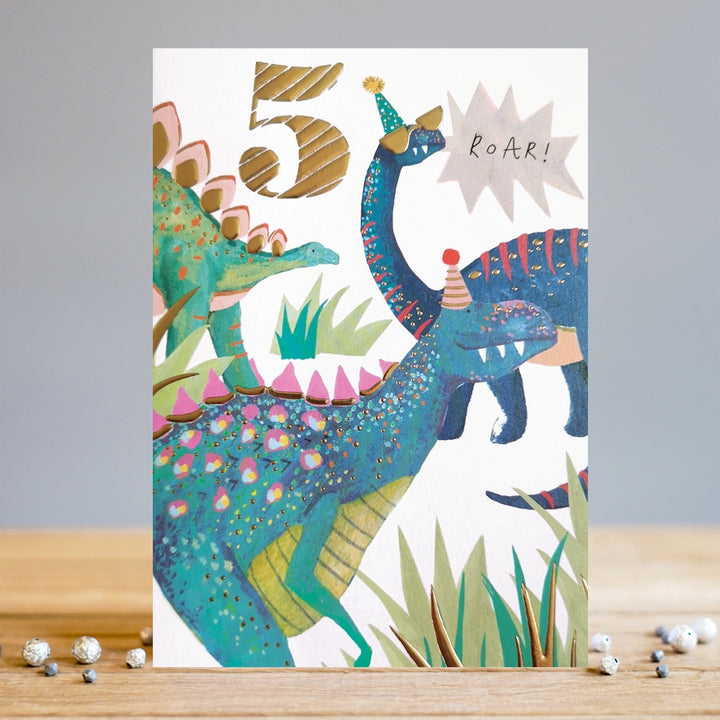 Dinosaurs 5th Birthday Card