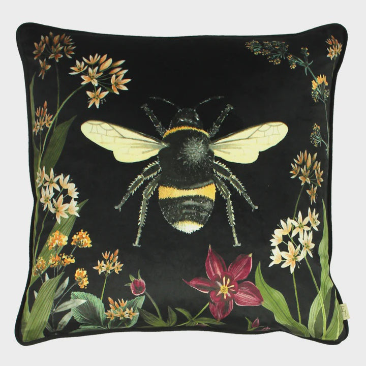 Midnight Garden Bee Cushion