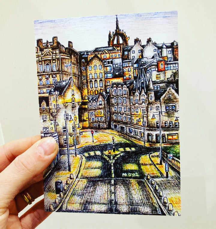 Old Town Edinburgh Postcard