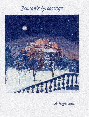 Seasons Greetings Edinburgh Castle Christmas card