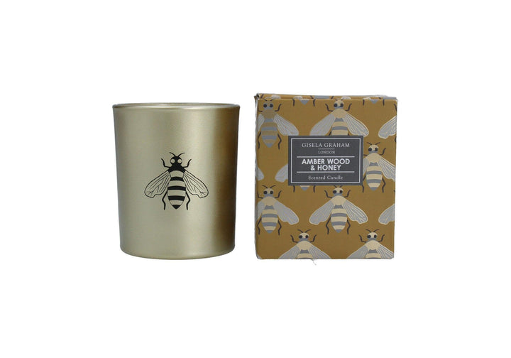 Gold Bees Scented Candle - Amber Wood & Honey