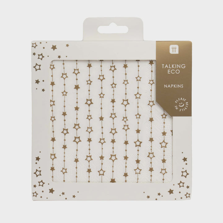 Gold Star Recyclable Paper Napkins - 20 Pack