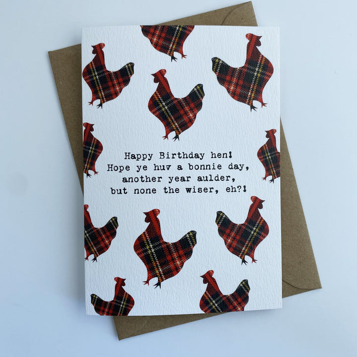 Happy Birthday Hen Scottish Birthday Card